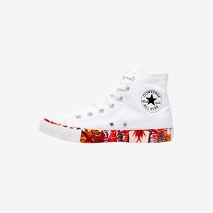Converse CTAS Hi- Jungle White (Women’s size 10) 🌸🌺